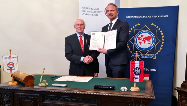 Freundschaftsvertrag zwischen der Vereinigung Kriminaldienst Österreich (VKÖ) und der International Police Association, Österreichische Sektion (IPA)